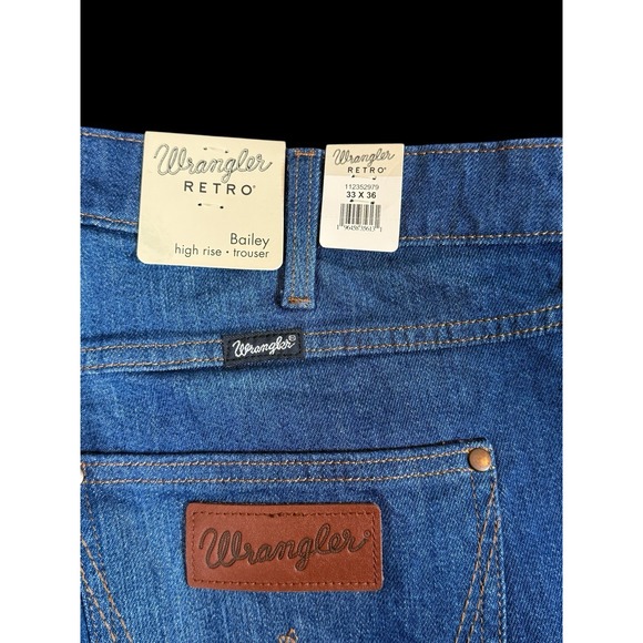 Wrangler Retro Jeans Womens Size 33x36 Bailey High Rise Trouser Flair New W Tags - Picture 3 of 3